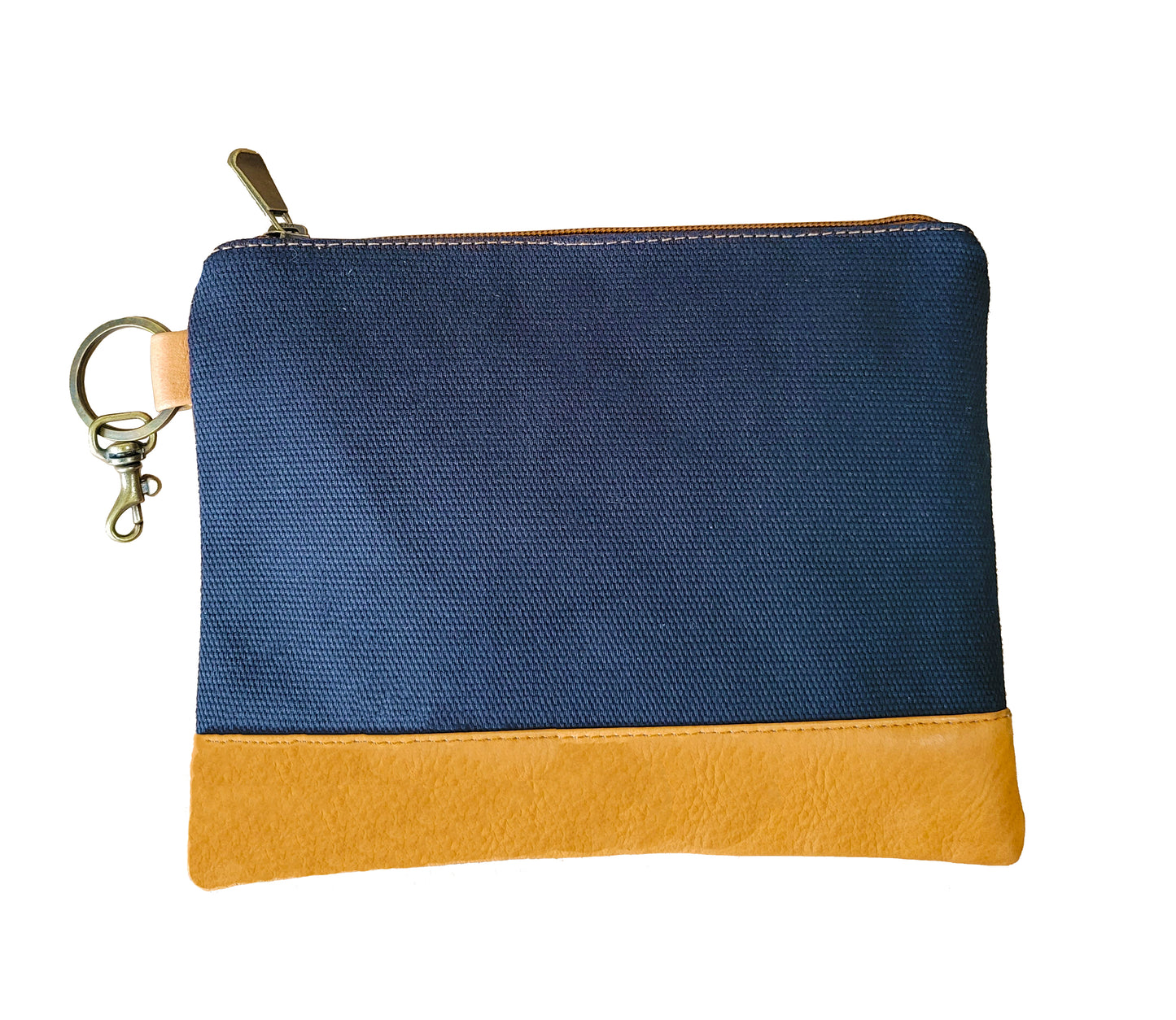 The Reef Zip Pouch, Canvas with Colombian Leather trim