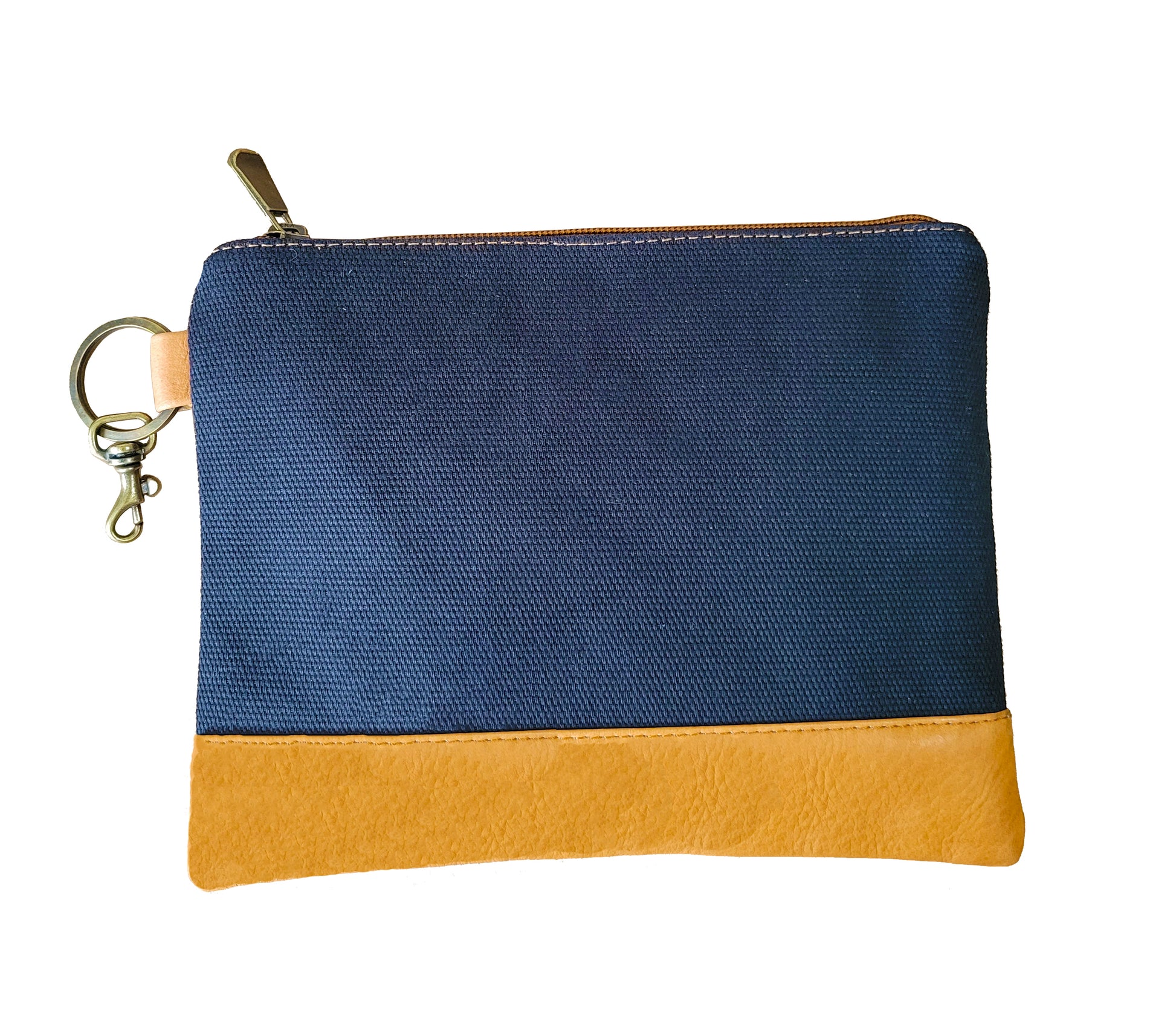 The Reef Zip Pouch, Canvas with Colombian Leather trim