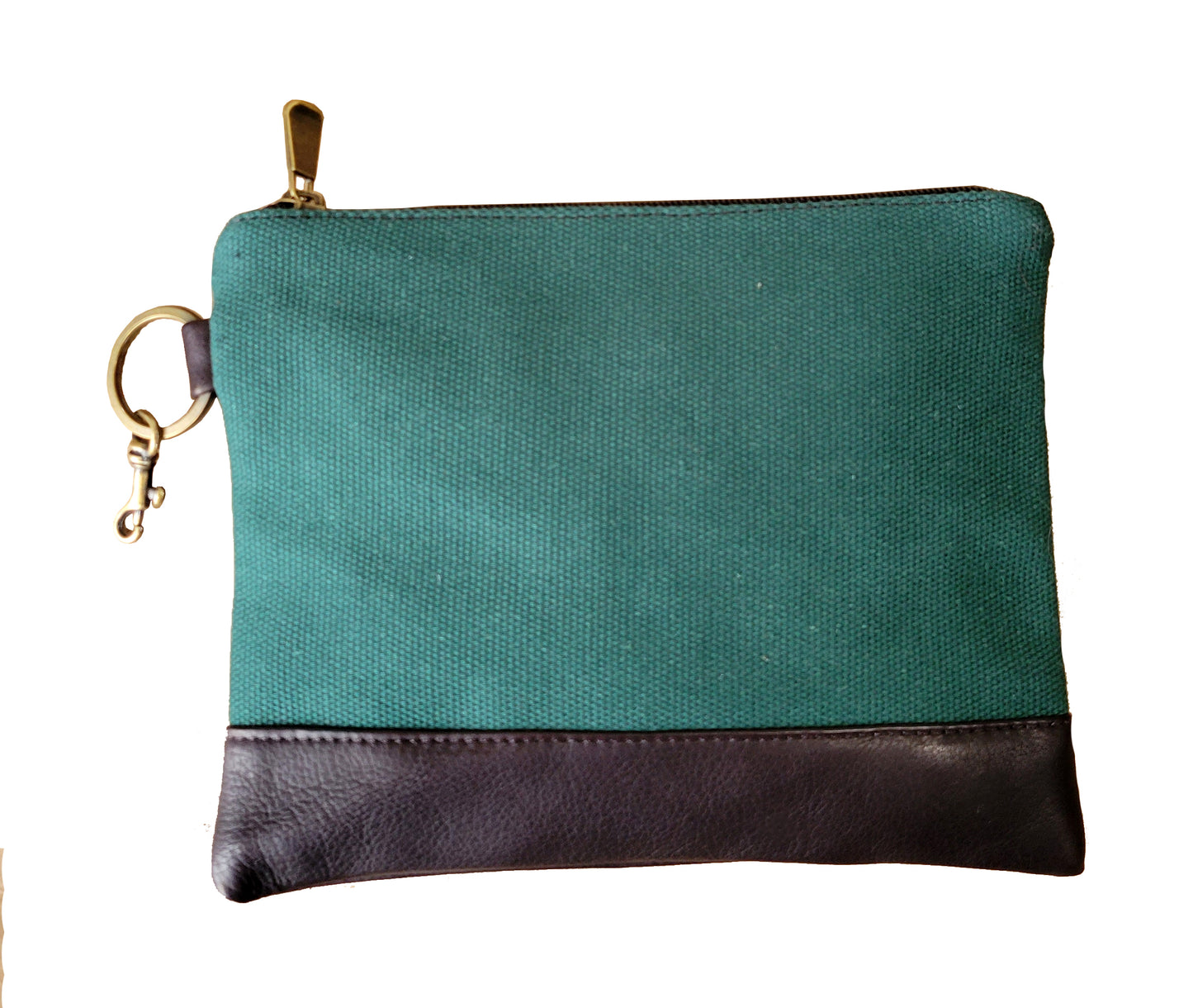 The Reef Zip Pouch, Canvas with Colombian Leather trim