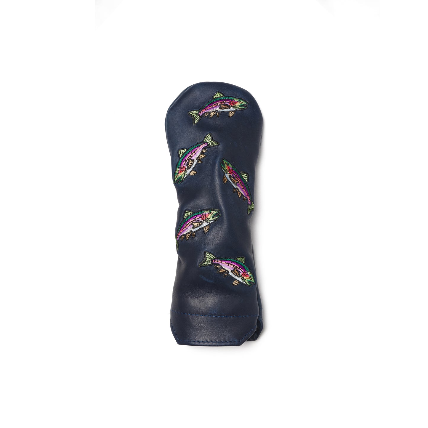 Trout Premium Pullup Leather Golf Headcovers - Hybrid - Navy