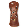 Flying Mallard Ducks Leather Headcovers - Driver - Brown