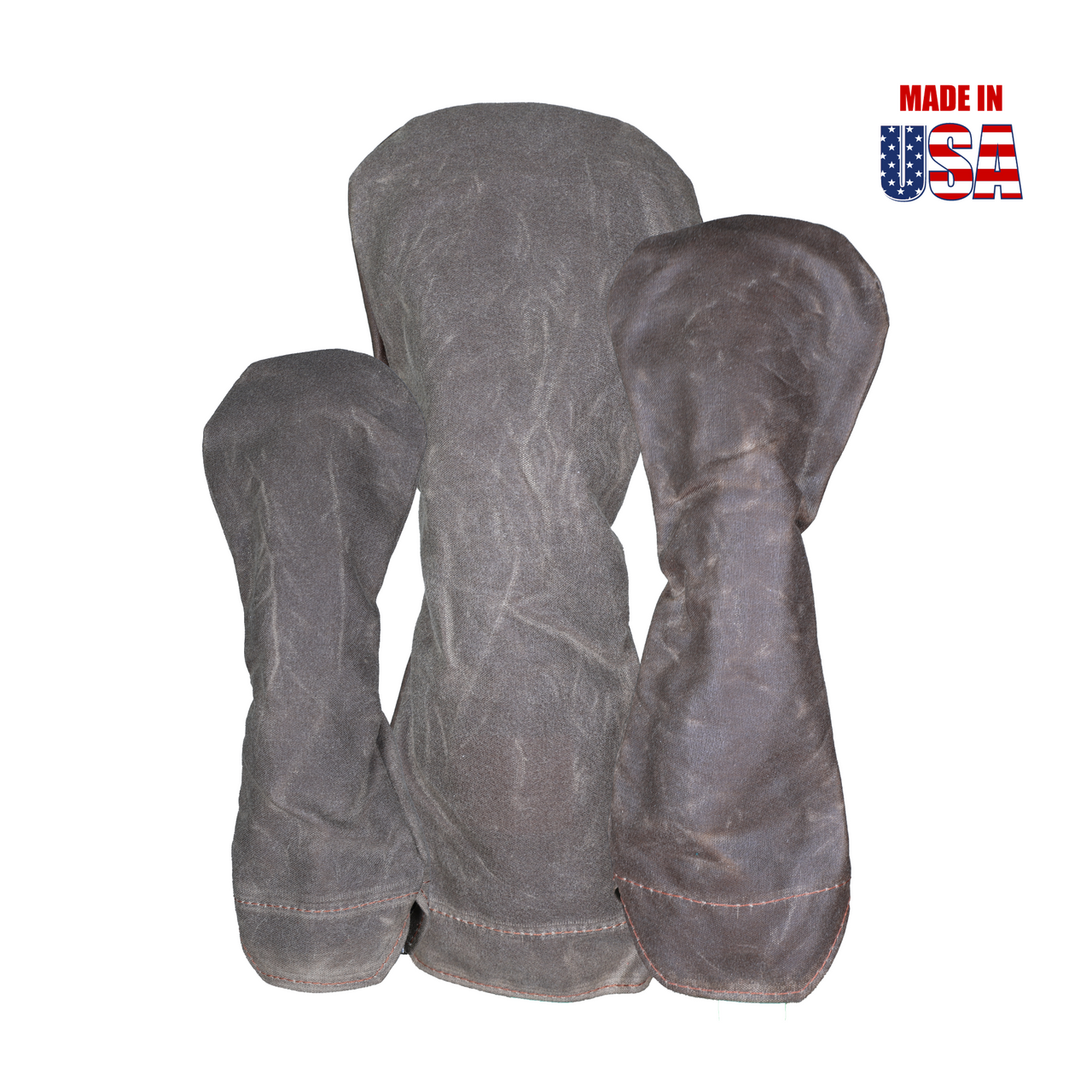 Solid Color Waxed Canvas Golf Headcovers