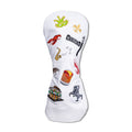 New Orleans Mural Leather Headcovers - Driver - White