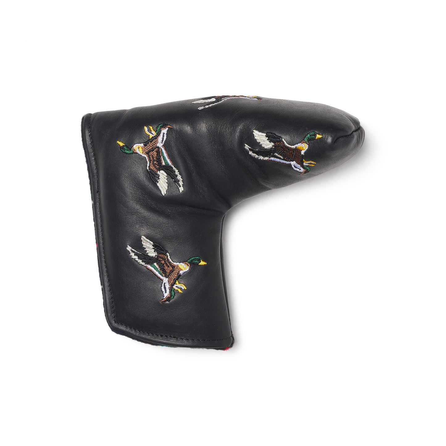 Flying Mallard Pullup Leather Blade Putter Cover - Black