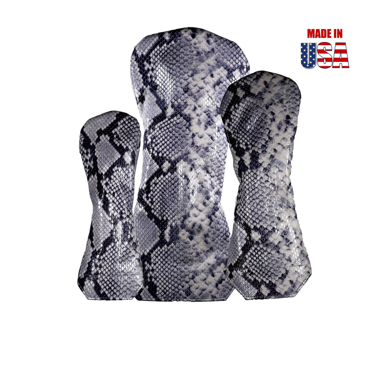 Exotic Snakeskin Leather Headcovers grey 1