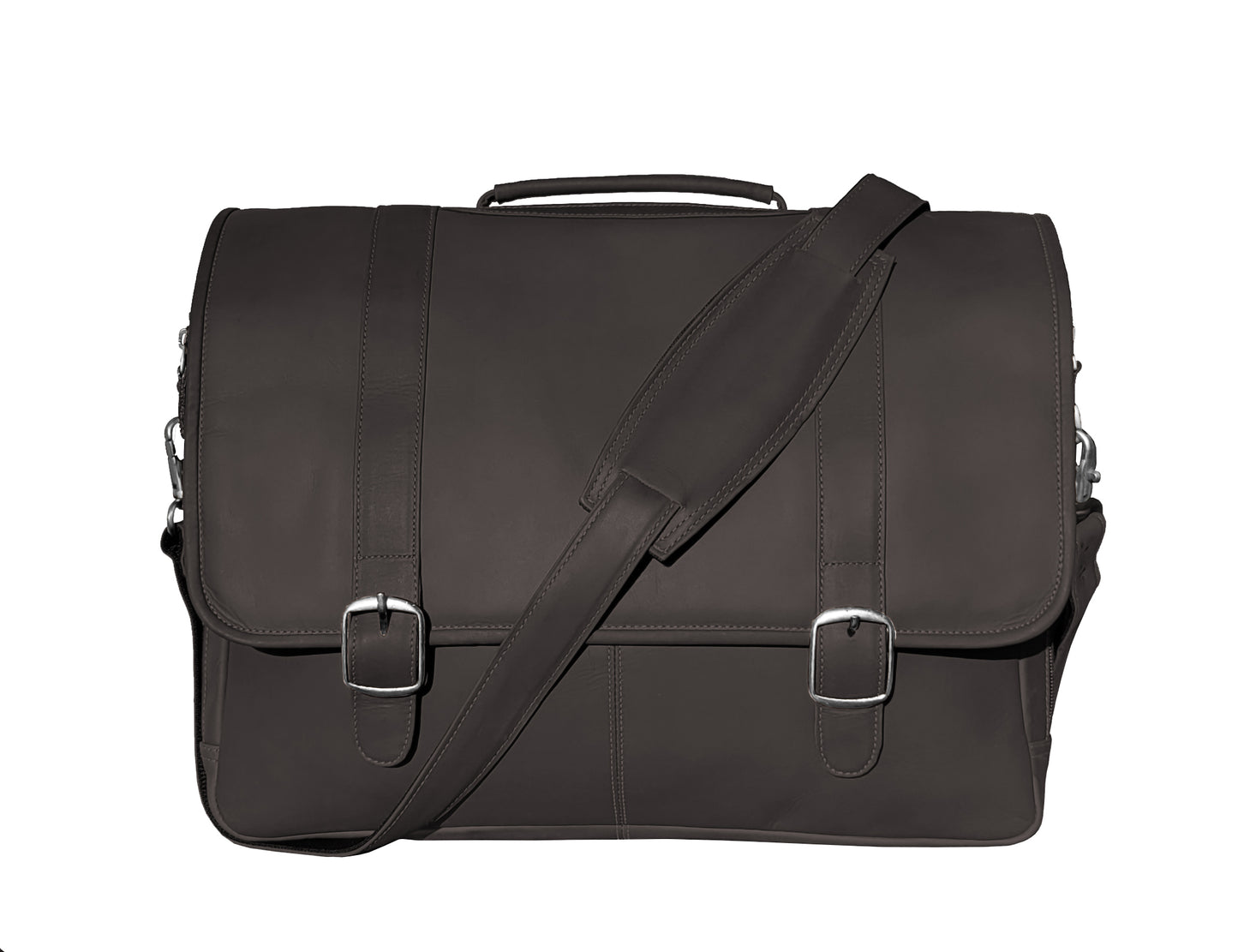 Porthole Laptop Briefcase, Colombian Leather