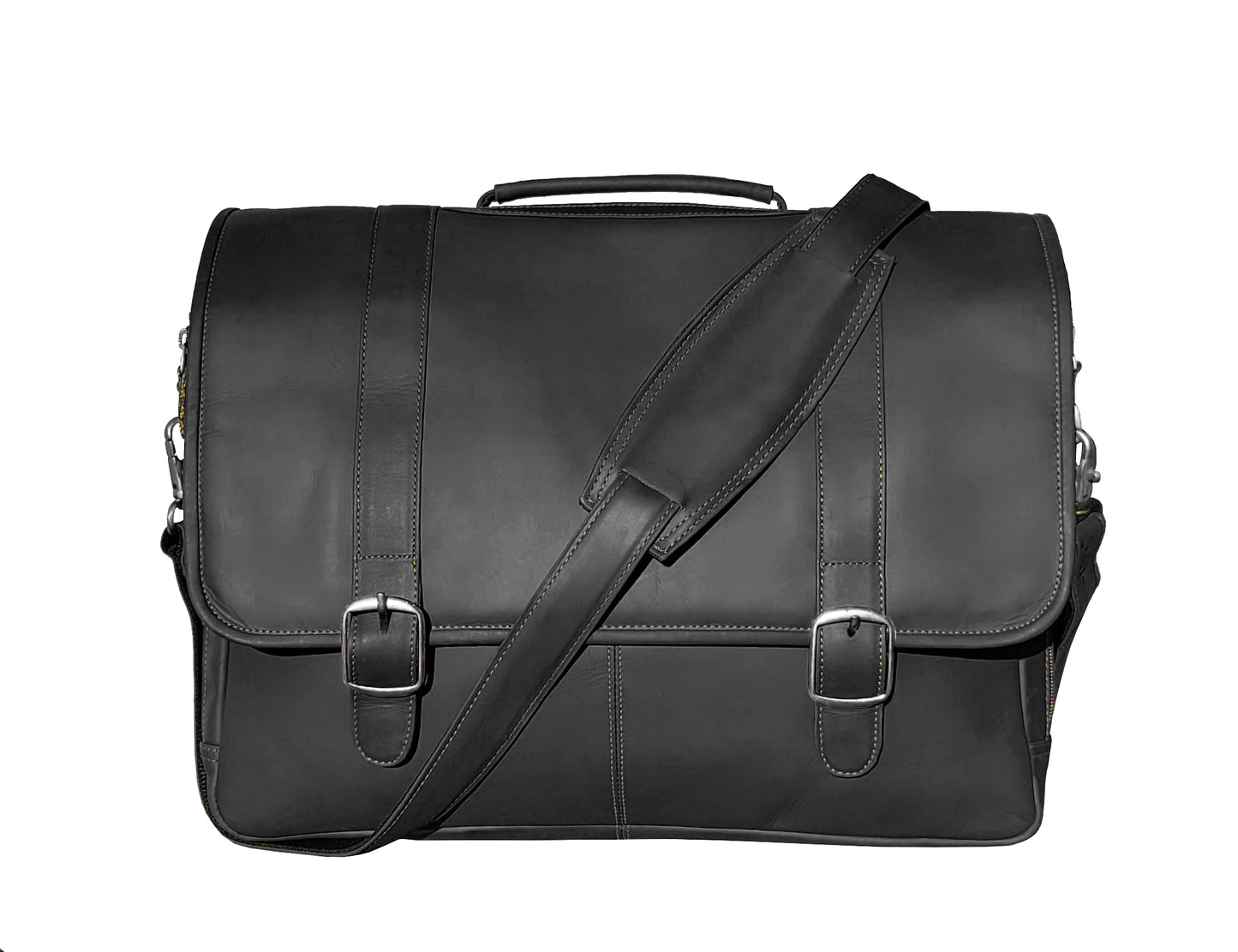 Porthole Laptop Briefcase, Colombian Leather
