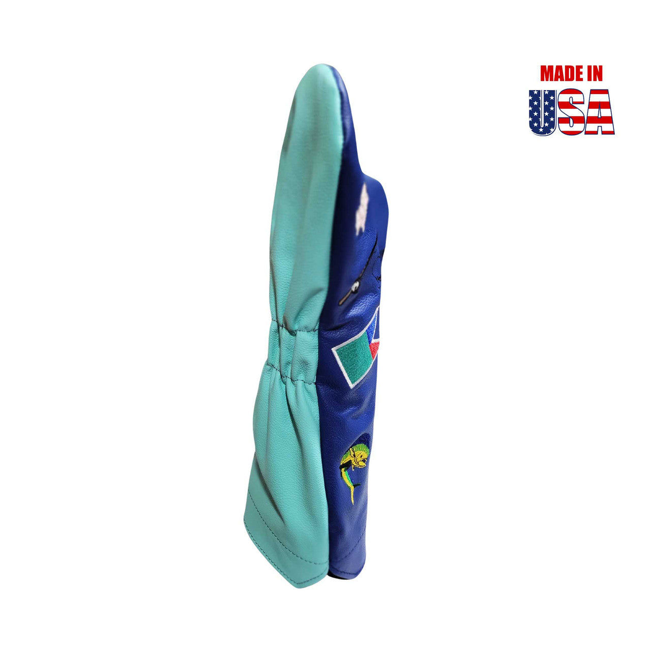 American Leather Driver & Fairway Ocean Blue Front, Luxury Blue Back Sport Fishing Headcover 3, winstoncollection.com