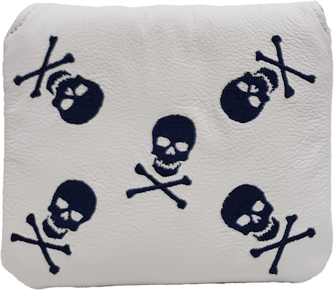 Skull & Crossbones Universal Mallet Leather Putter Cover
