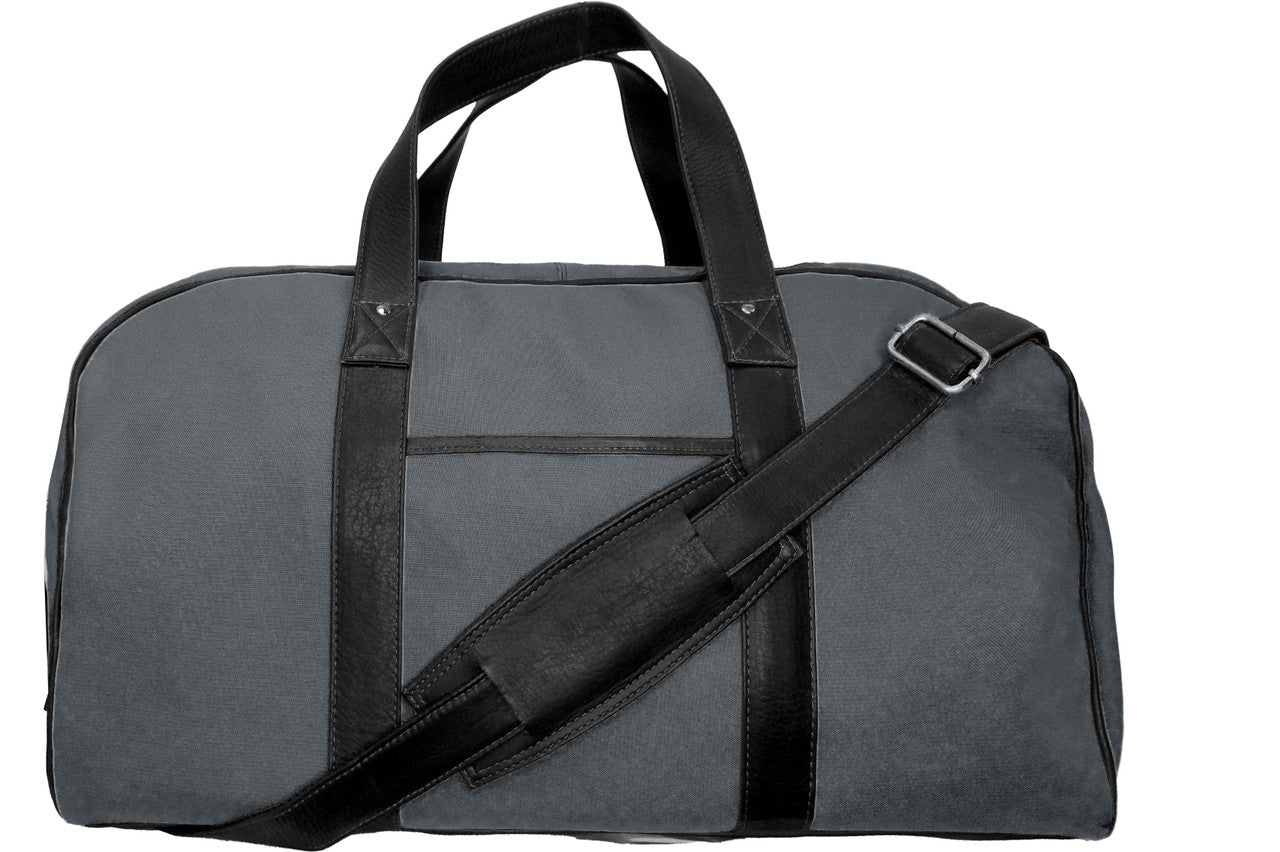 Country Club Duffel Grey with Black Leather
