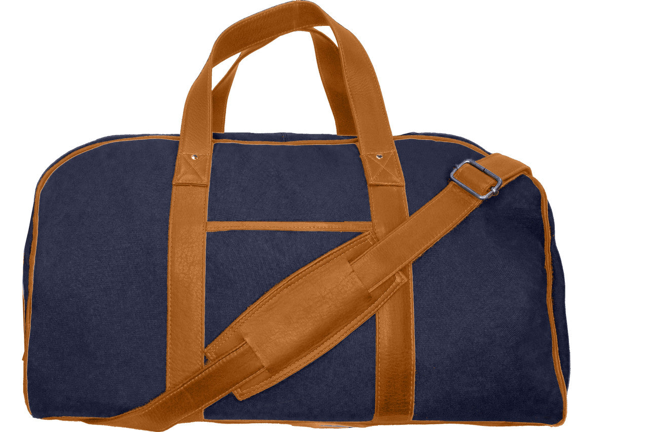 Country Club Duffel Navy with Tan Leather