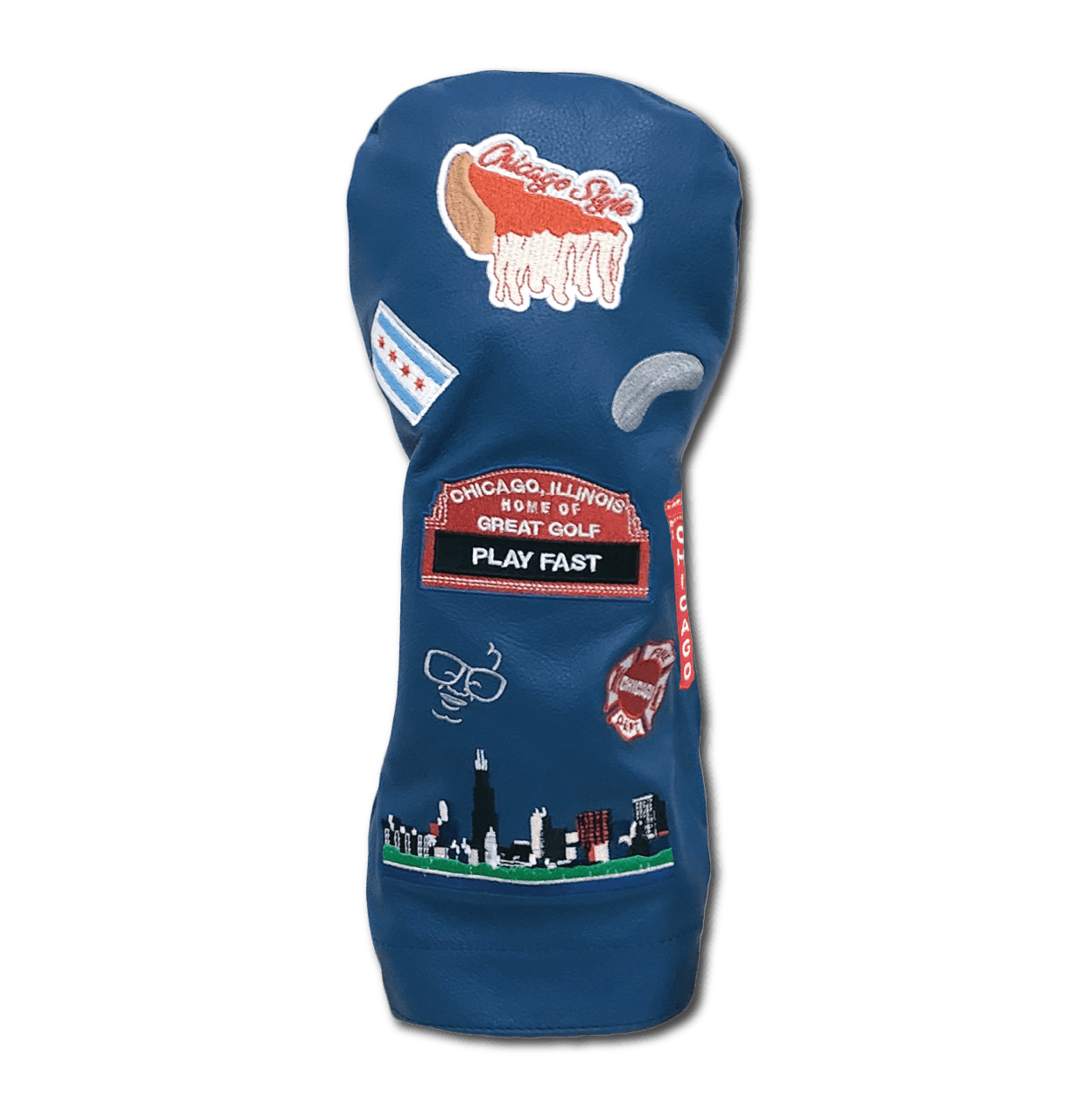 Chicago Cub Style Leather Golf Headcovers | Winston Collection