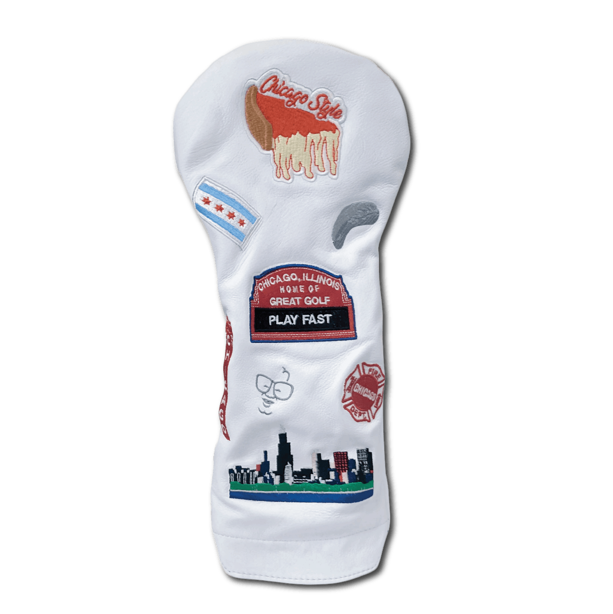 Chicago Cub Style Mural Leather Golf Headcovers