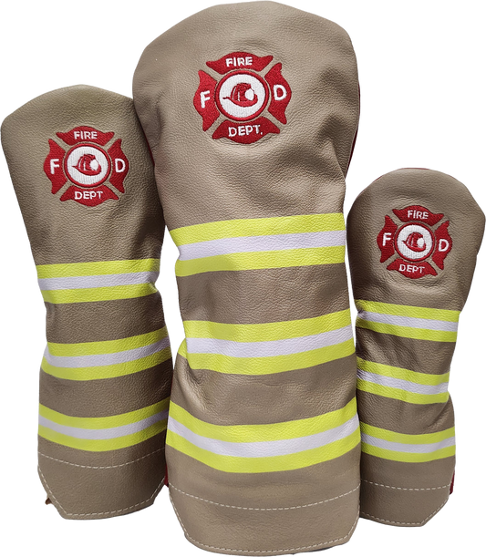 Fire Fighter American Leather Golf Headcover Set
