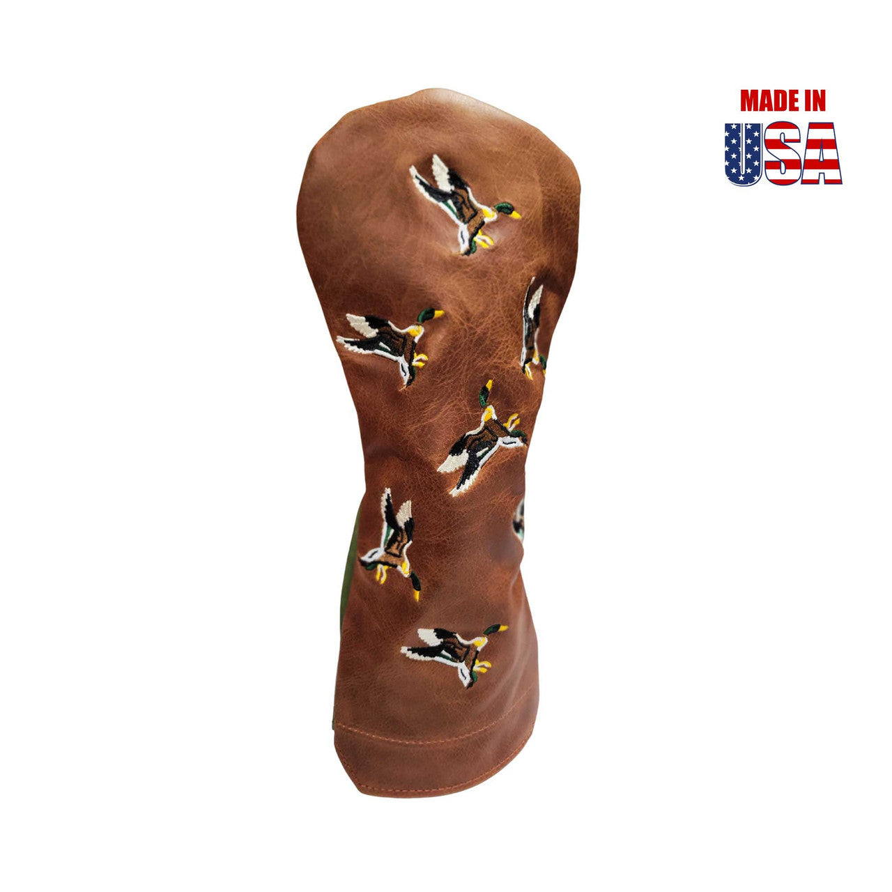 Flying Mallards Pull-Up Leather Driver Headcover