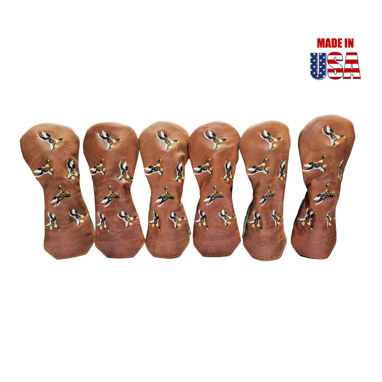Flying Mallards Pull-Up Leather Headcover Group