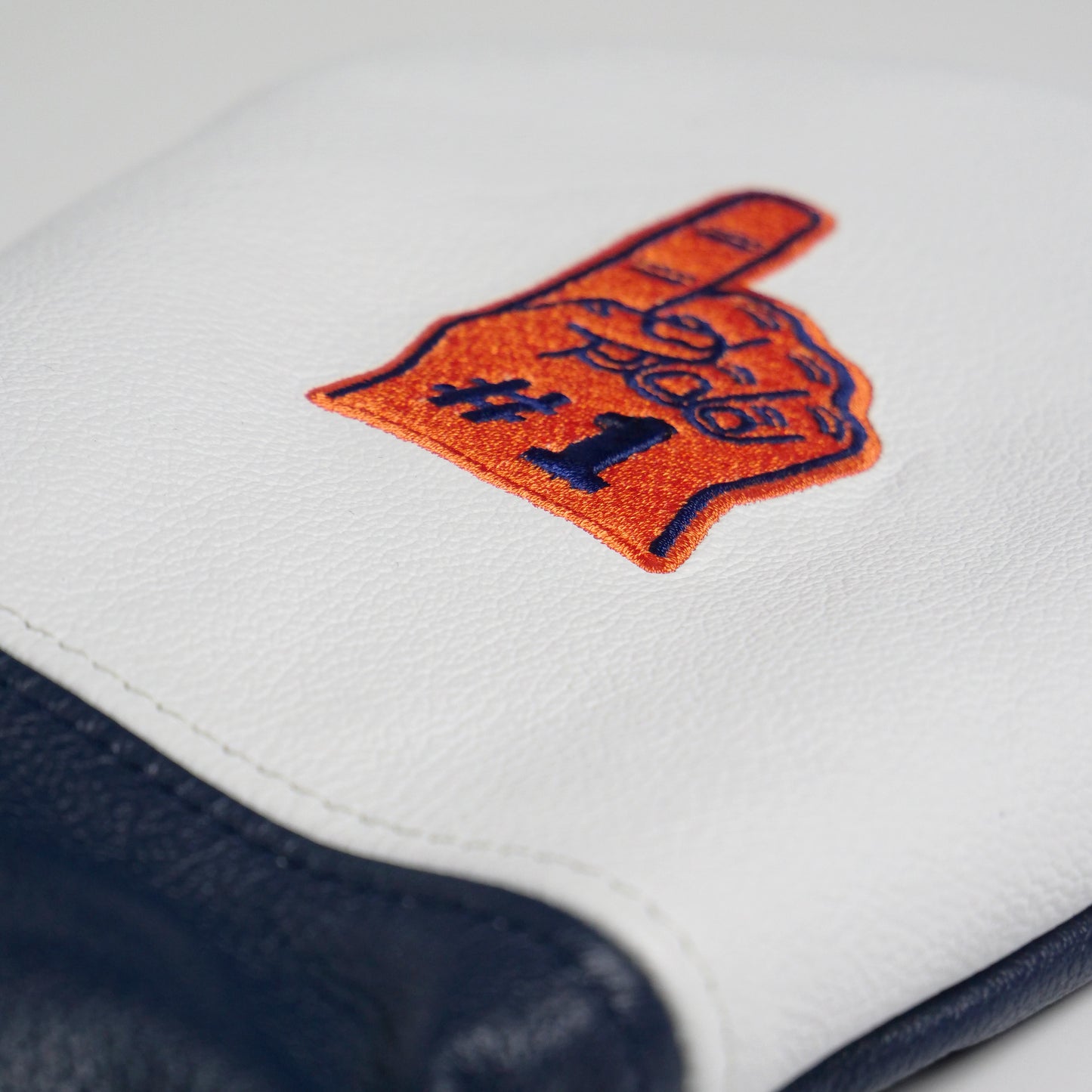 French Seam Foam Finger Leather Headcovers - Winston Collection