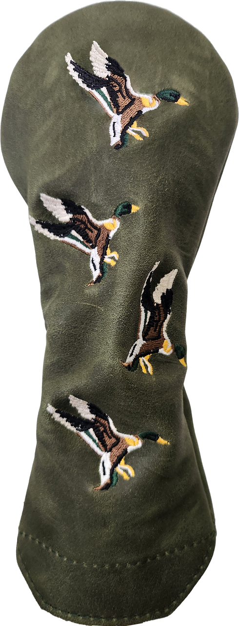 Flying Mallards Pull-Up Leather Hybrid Headcover Green