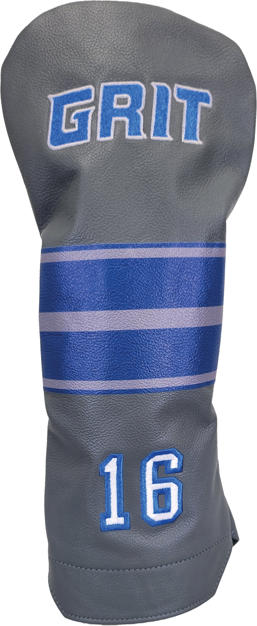 Detroit Grit Gray Leather Driver Headcover #16