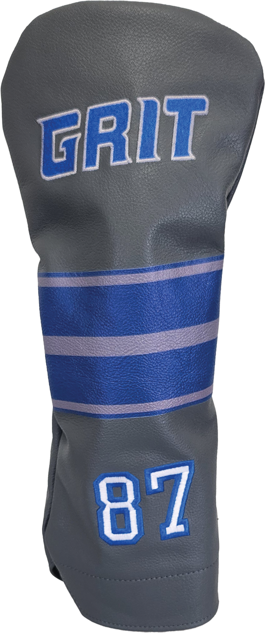 Detroit Grit Gray Leather Driver Headcover #87