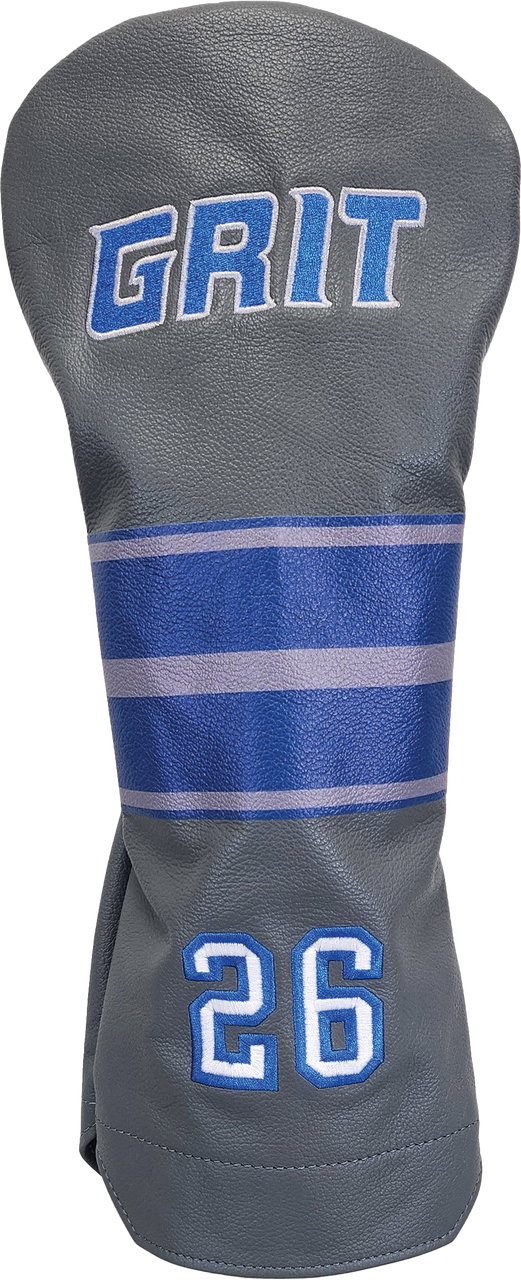 Detroit Grit Gray Leather Driver Headcover #26