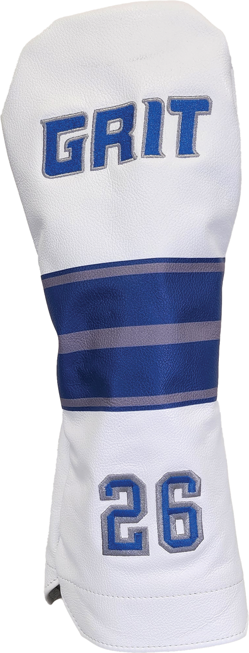 Detroit Grit White Leather Driver Headcover #26