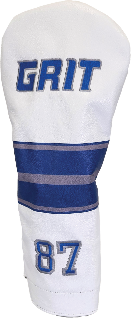 Detroit Grit White Leather Driver Headcover #87