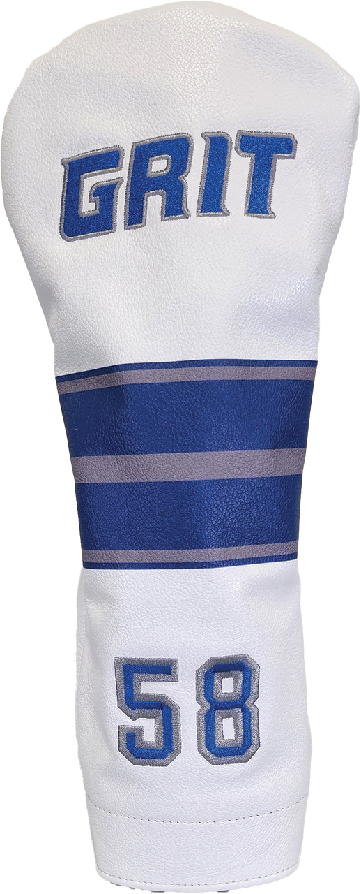 Detroit Grit White Leather Driver Headcover #58