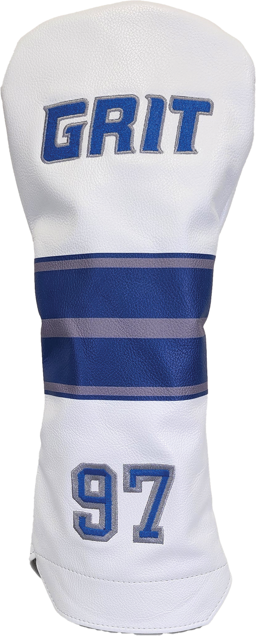 Detroit Grit White Leather Driver Headcover #97