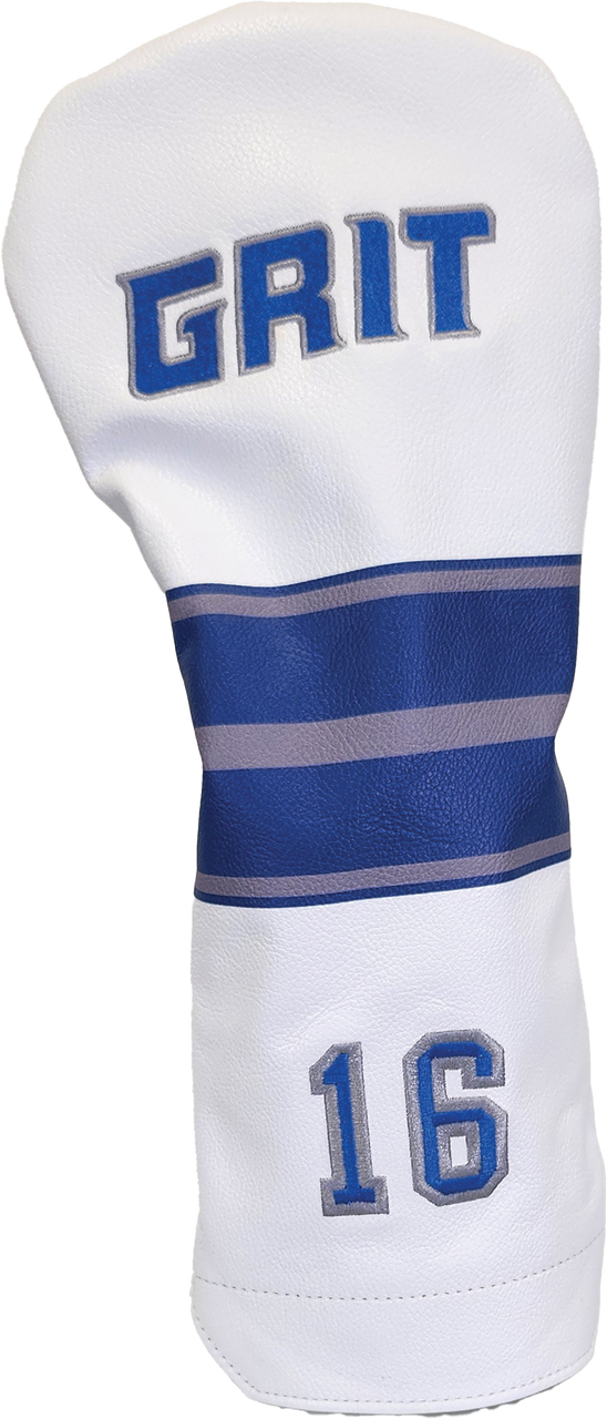 Detroit Grit White Leather Driver Headcover #16
