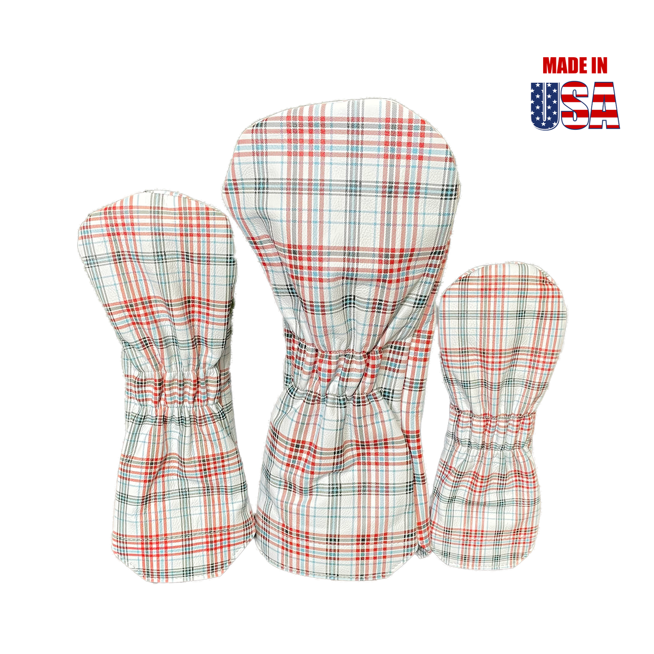 Tartan Plaid Leather Headcovers 8