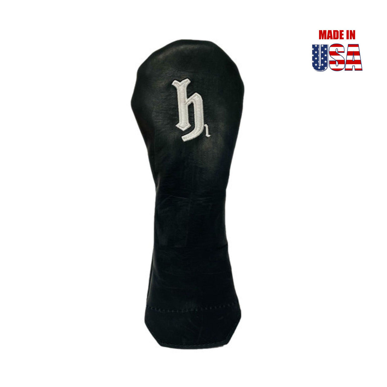 Hybrid H2 Black Pull-Up Leather with White Embroidery