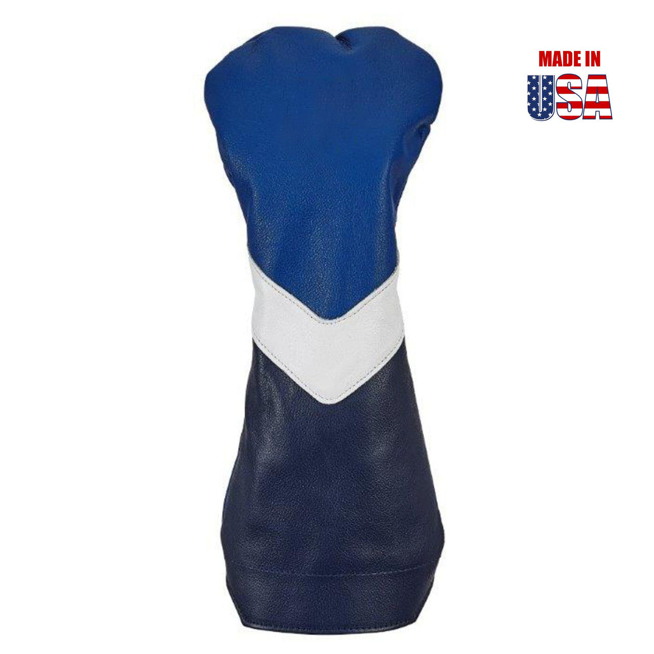 Ocean Blue Top, Navy Bottom, White V-Stripe, Navy Back