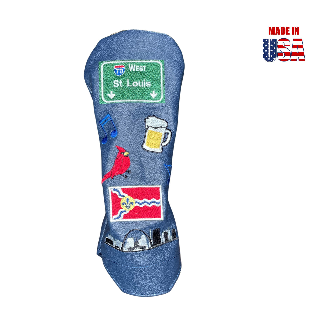 St. Louis Mural Headcover Navy Blue Fairway Front 10 Winstoncollection.com