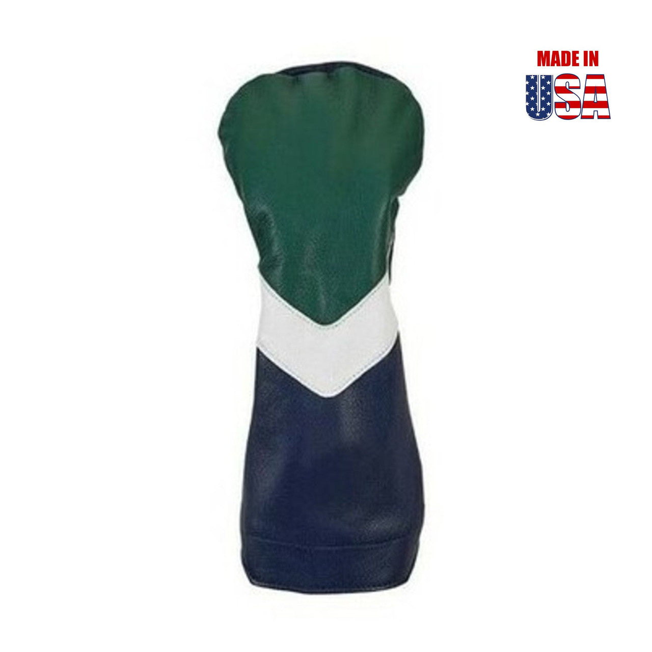 Kelly Green Top, Navy Bottom, White V-Stripe, Navy Back