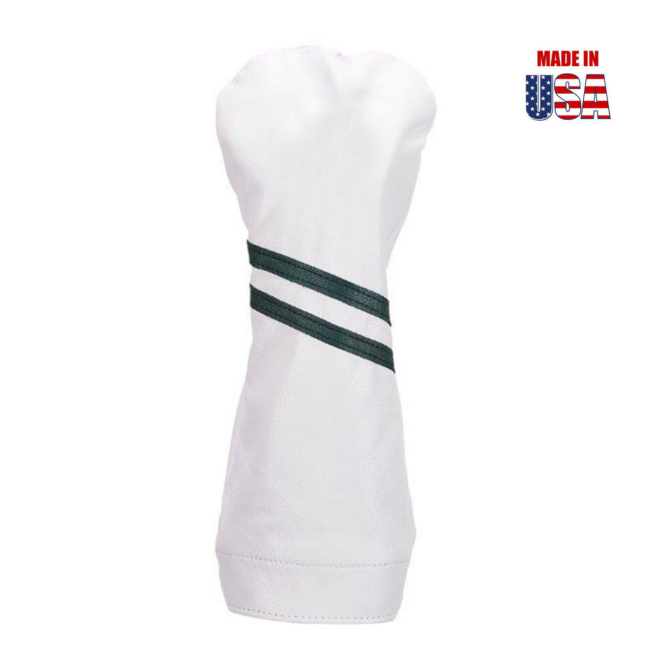 White with Kelly Green Stripe