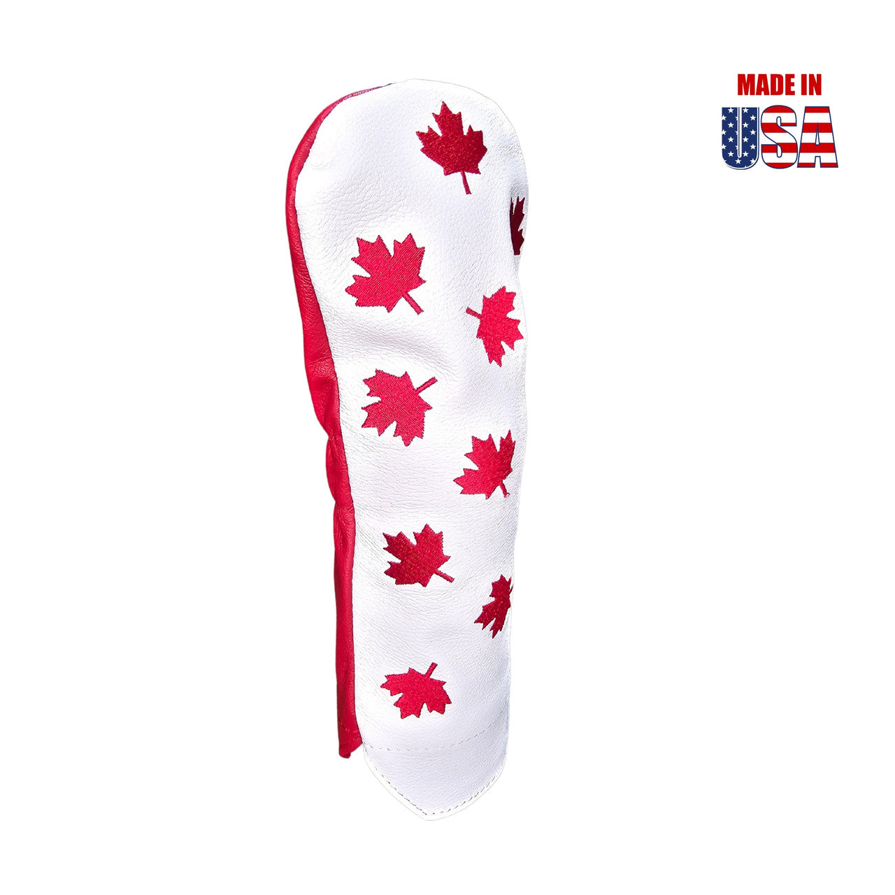 White American Leather front and Red back with Red Maple Leaf Design 2, winstoncollection.com