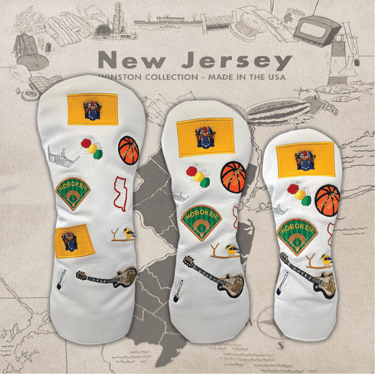 New Jersey Mural Headcovers - Winston Collection