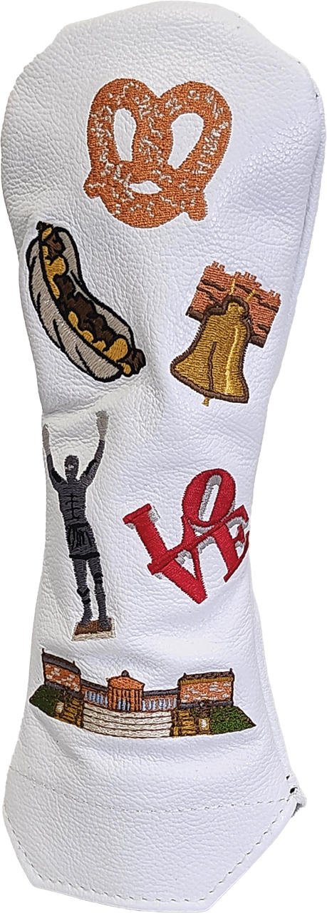 Philadelphia Historical Leather Headcovers - Hybrid - White