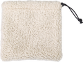 Drawstring Player's Pouch in Sherpa Fleece - Cream