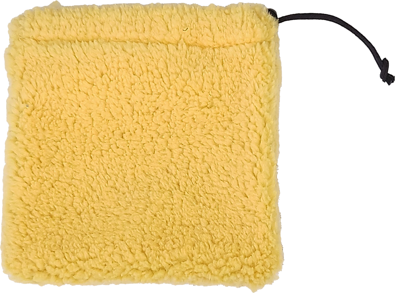 Sherpa Fleece Drawstring Pouch Gold