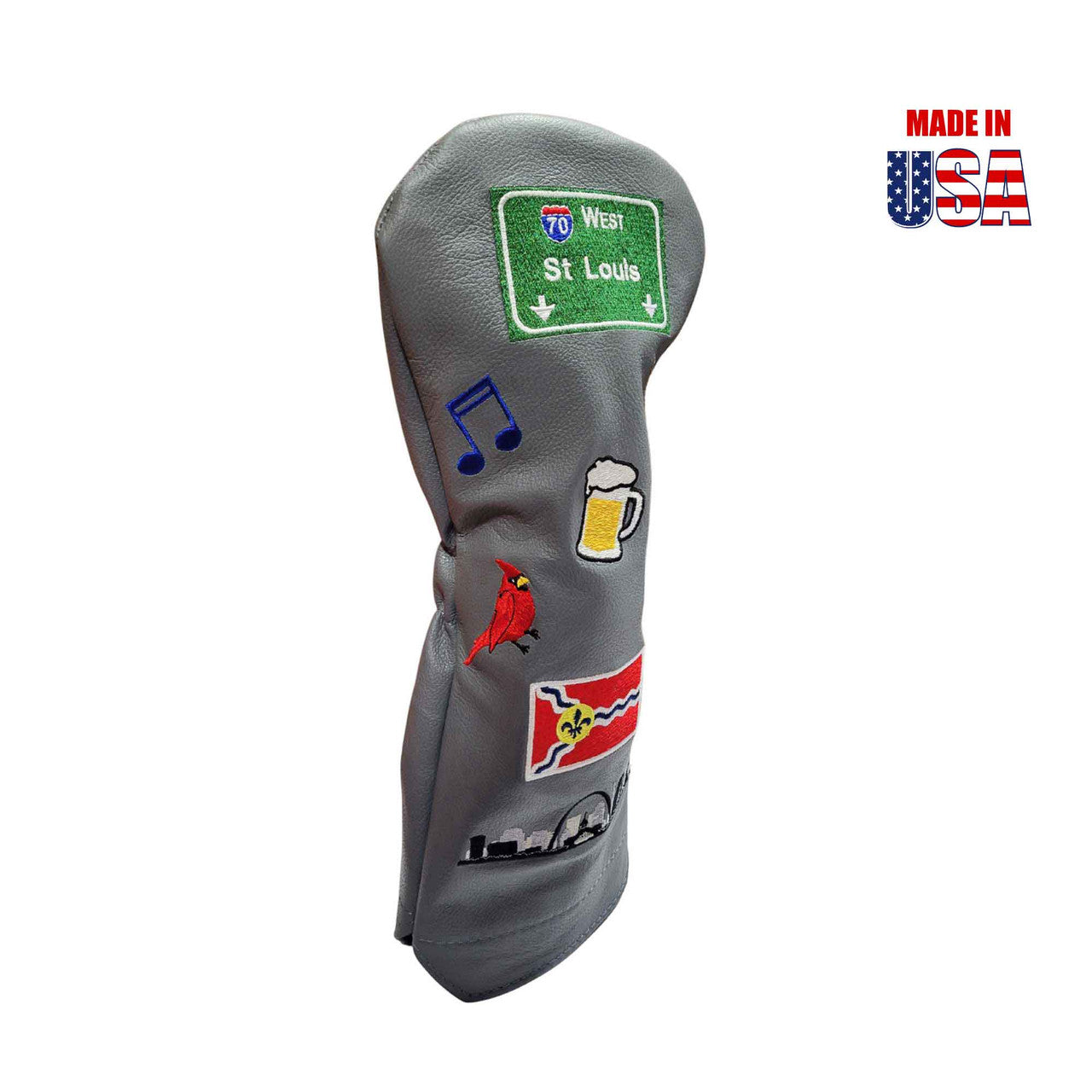 St. Louis Mural Headcover Gray Profile 2 Winstoncollection.com