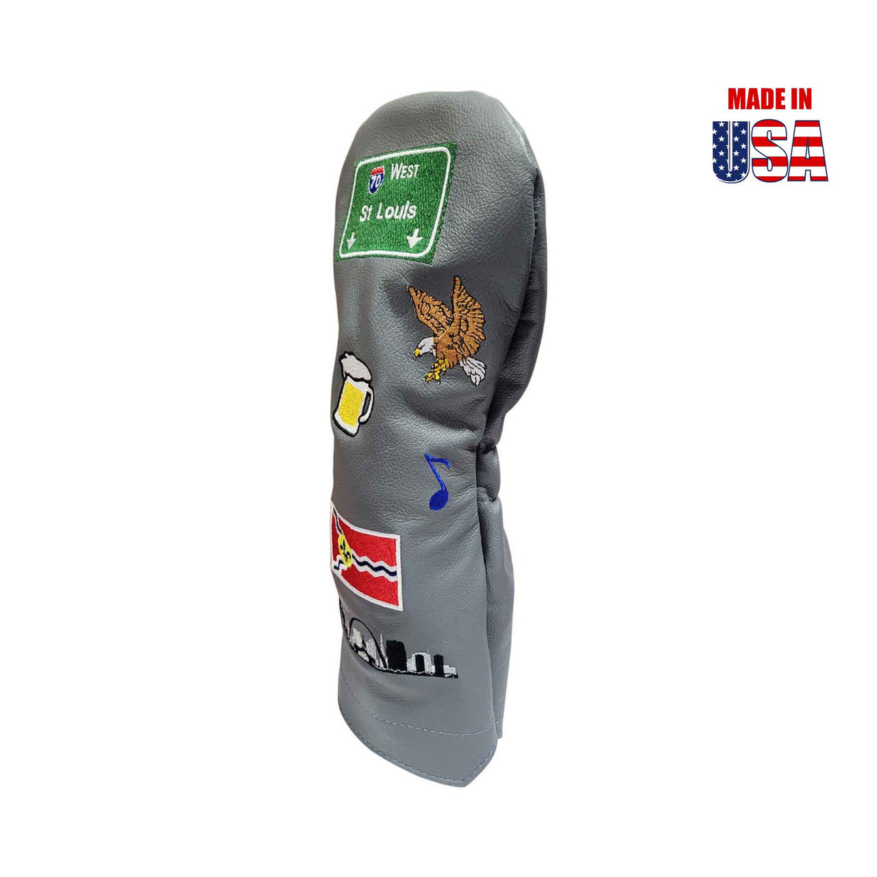 St. Louis Mural Headcover Gray Profile 3 Winstoncollection.com