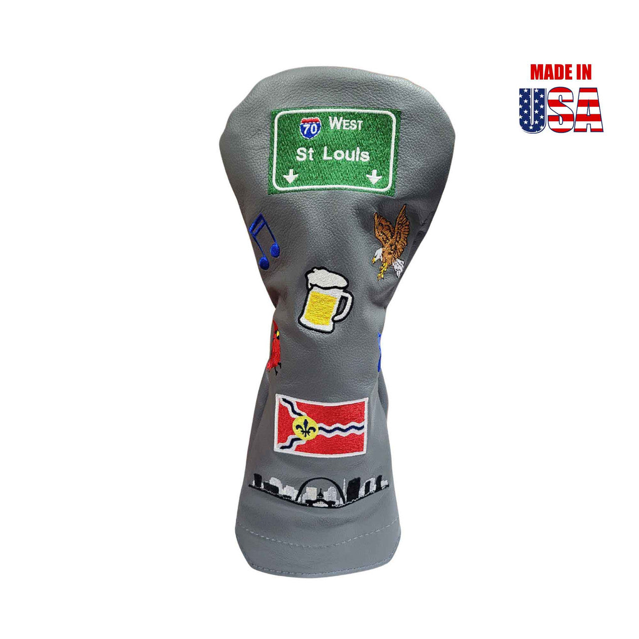 St. Louis Mural Headcover Gray Front 1 Winstoncollection.com