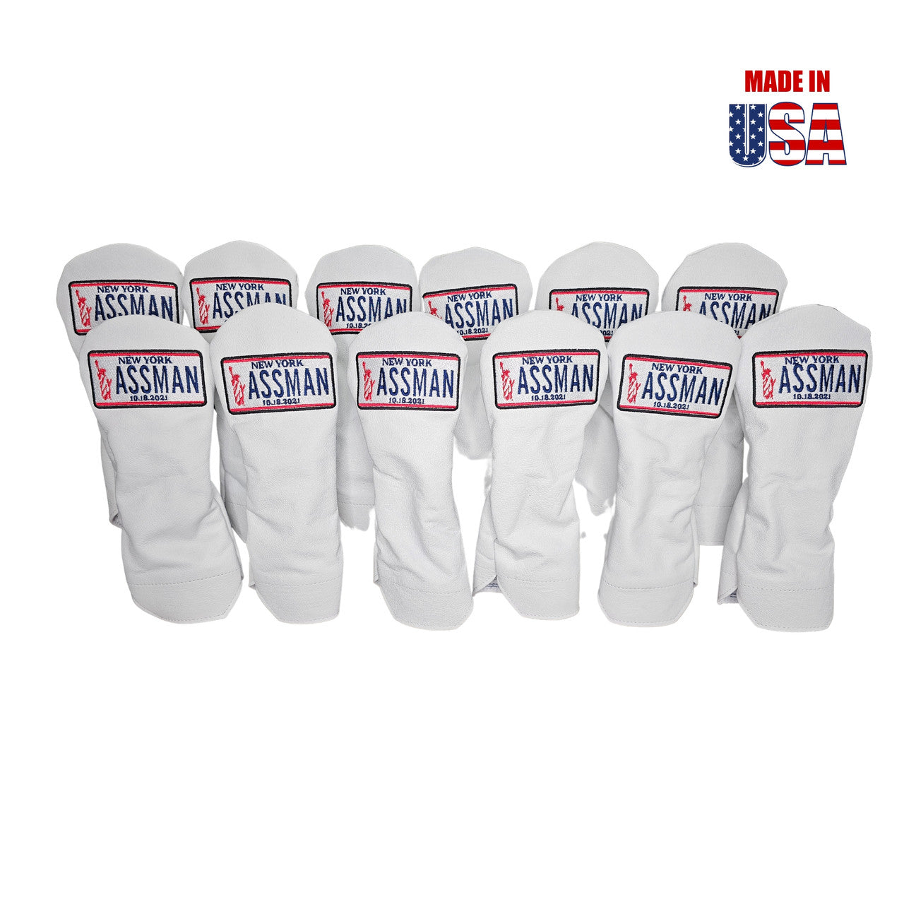 Assman White Leather Fairway Cover 2