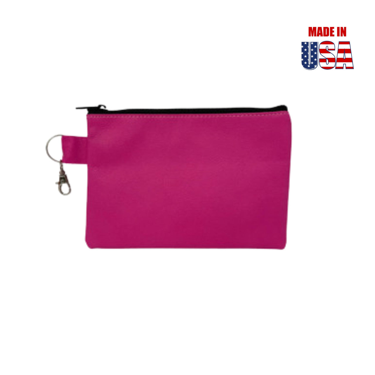 Reef Zip Pouch in Fuchsia Neon Leather