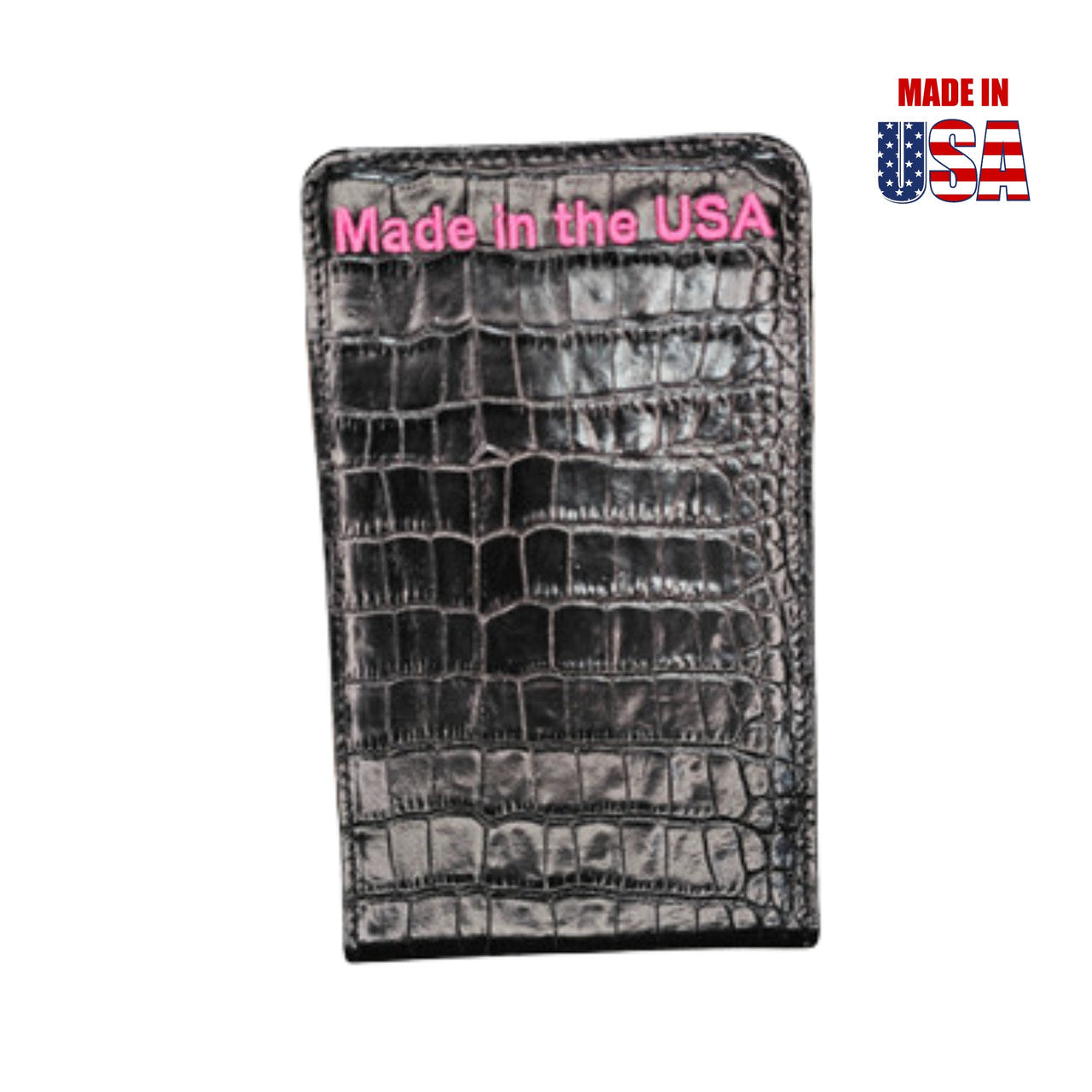 Scorecard Holder & Yardage Book, Winston Collection Signature Series on Black Alligator 2