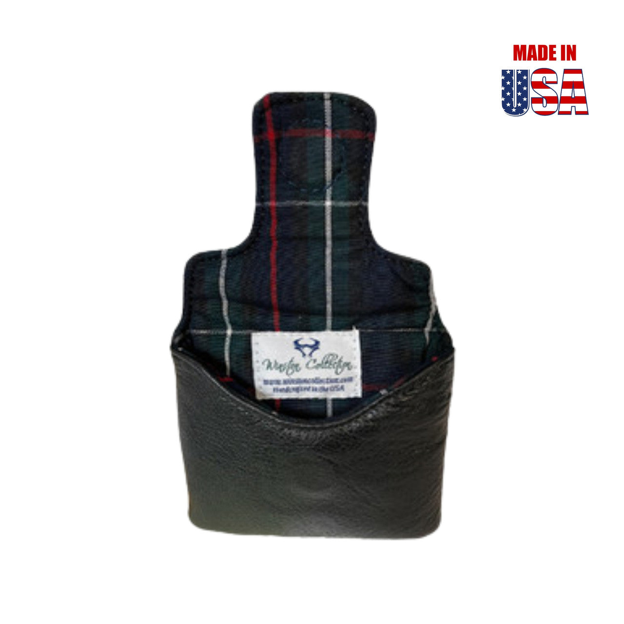 Interior of Universal Mallet Putter Cover in Black American Leather