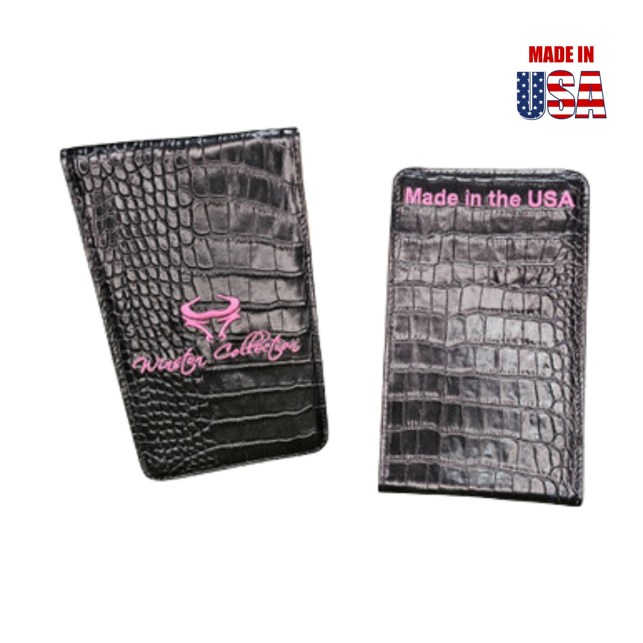 Scorecard Holder & Yardage Book, Winston Collection Signature Series on Black Alligator 4