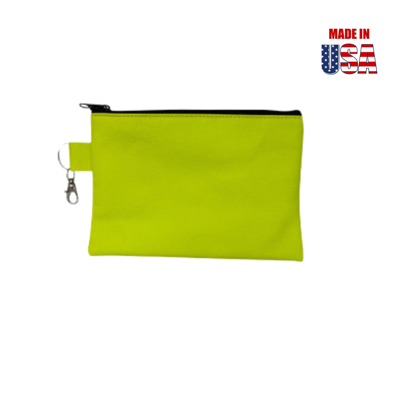 Reef Zip Pouch in Yellow Neon Leather